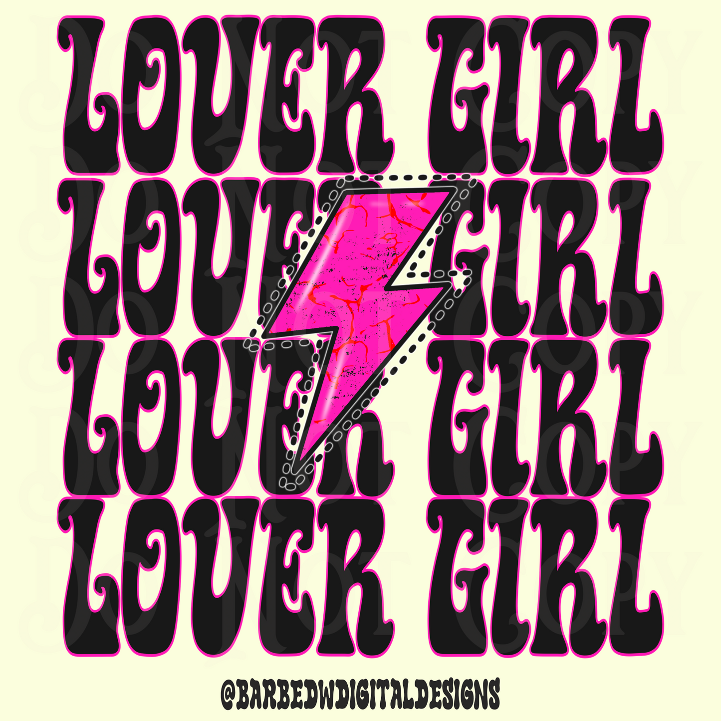 Valentines png, lover girl png, lightning png, love png, pink png, black png, western png, trendy png, punchy png