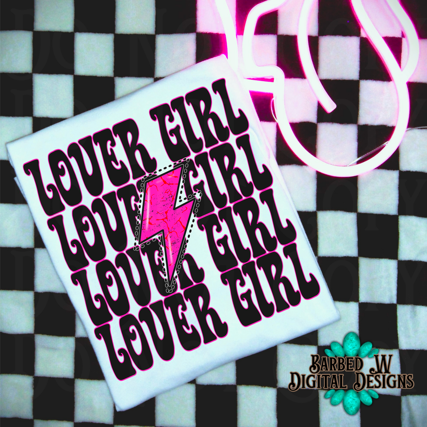 Valentines png, lover girl png, lightning png, love png, pink png, black png, western png, trendy png, punchy png