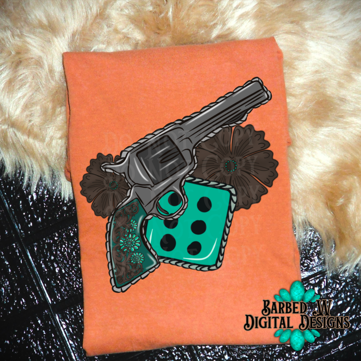 Revolver png, cowgirl png, western png, turquoise png, dice png, punchy png, leather png, yallternative png, cowboy png