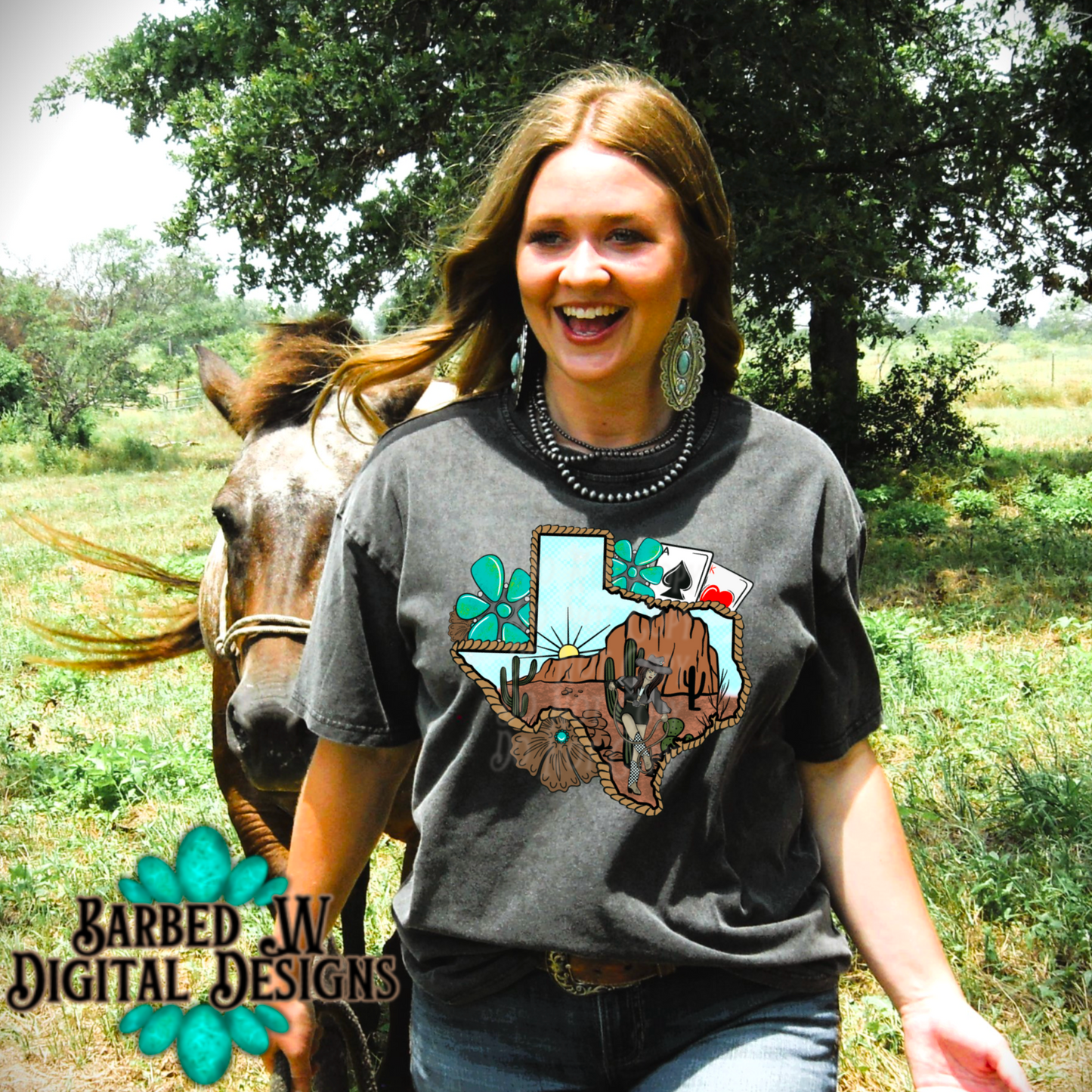 Texas png, punchy png, western Texas png, yallternative png, checkers png, cards png, turquoise png, roping png, floral png, Texan png