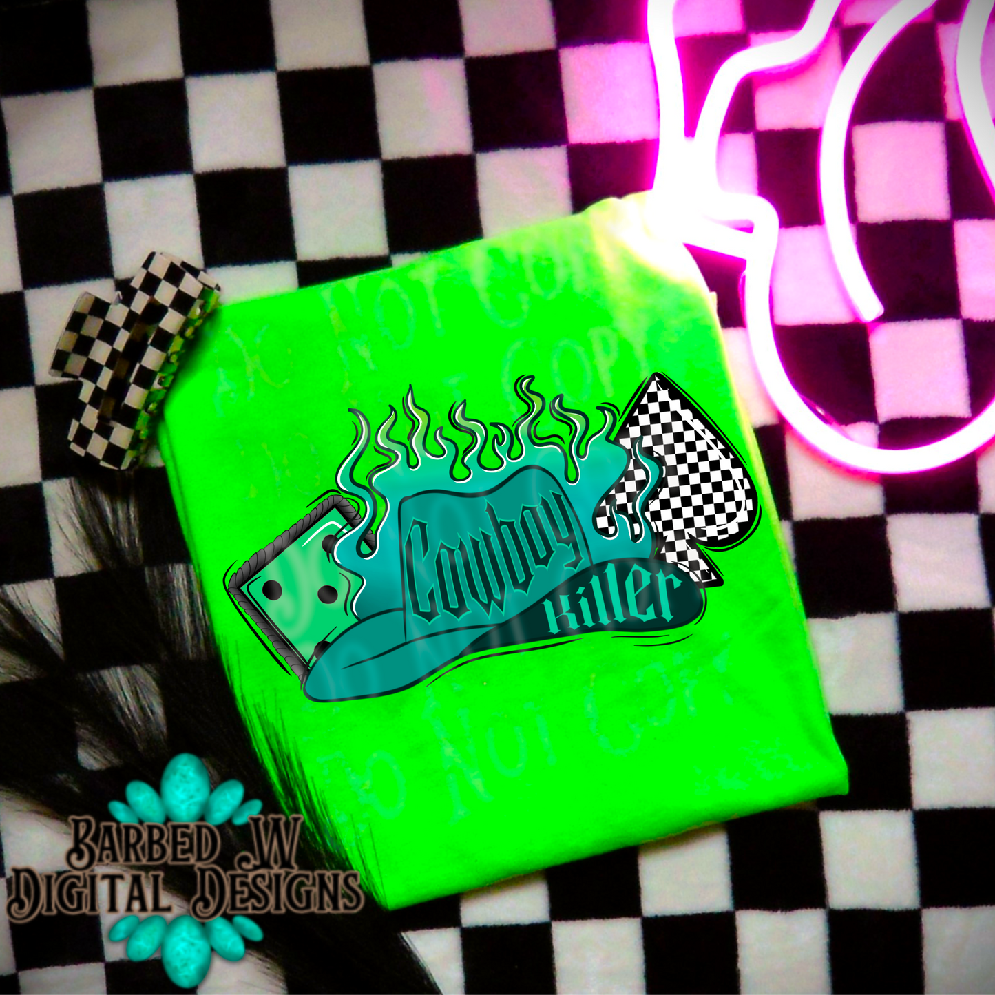 Neon Cowboy Killer Png