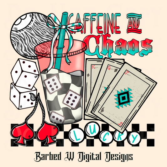Caffeine & Chaos Png