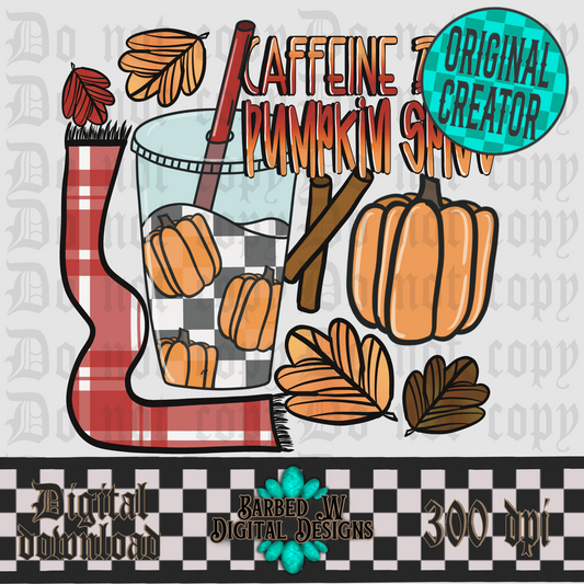 Caffeine and Pumpkin Spice Png