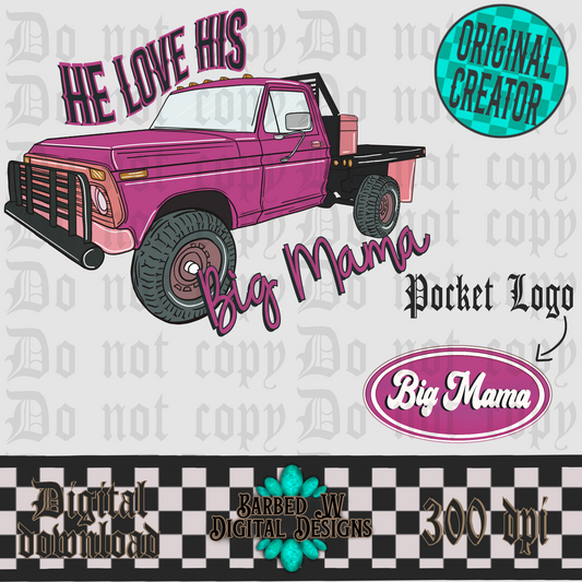 Big Mama (Pink Flatbed) Png