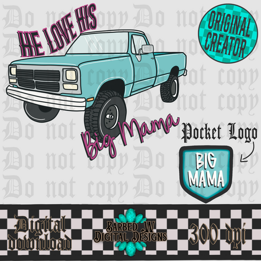 Big Mama (Turquoise) Png