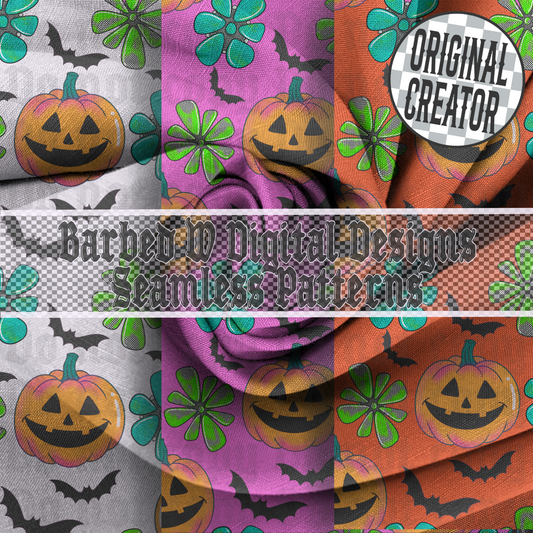 Turquoise Pumpkin Patch Pattern Bundle