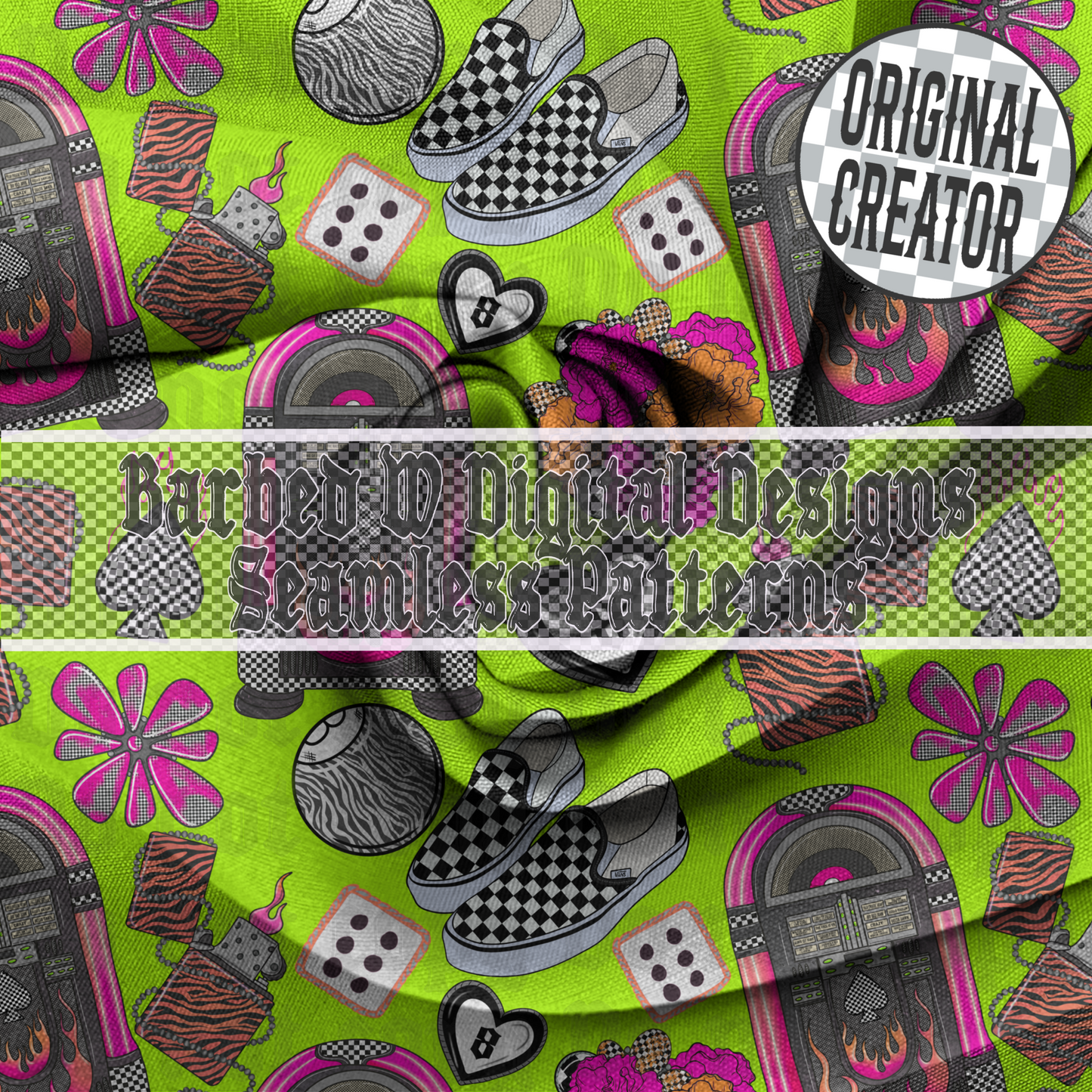 Yallternative Seamless Pattern