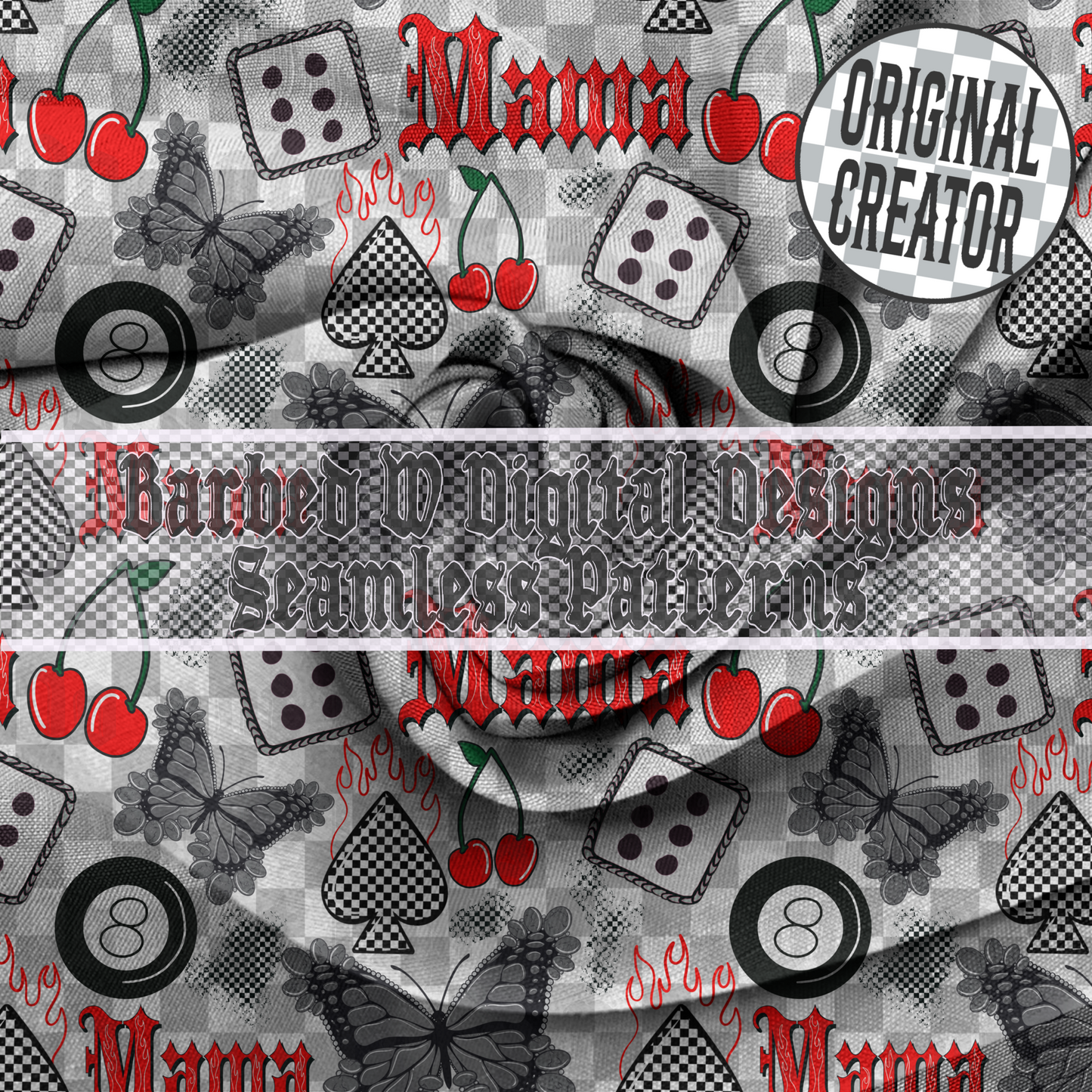 Alt Mama Seamless Pattern