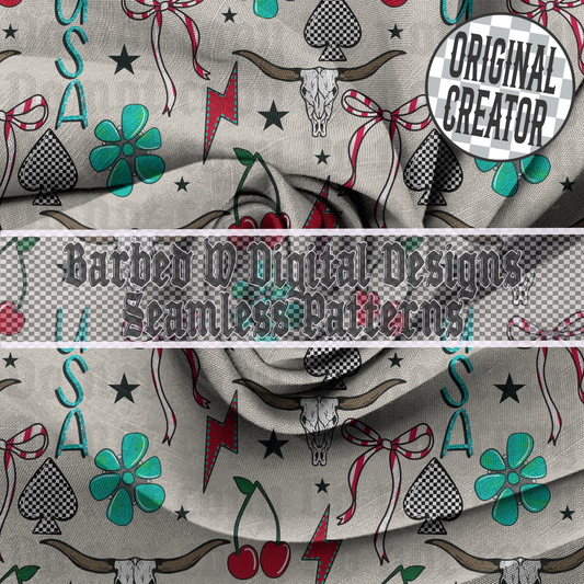 American Darlin’ Seamless Pattern
