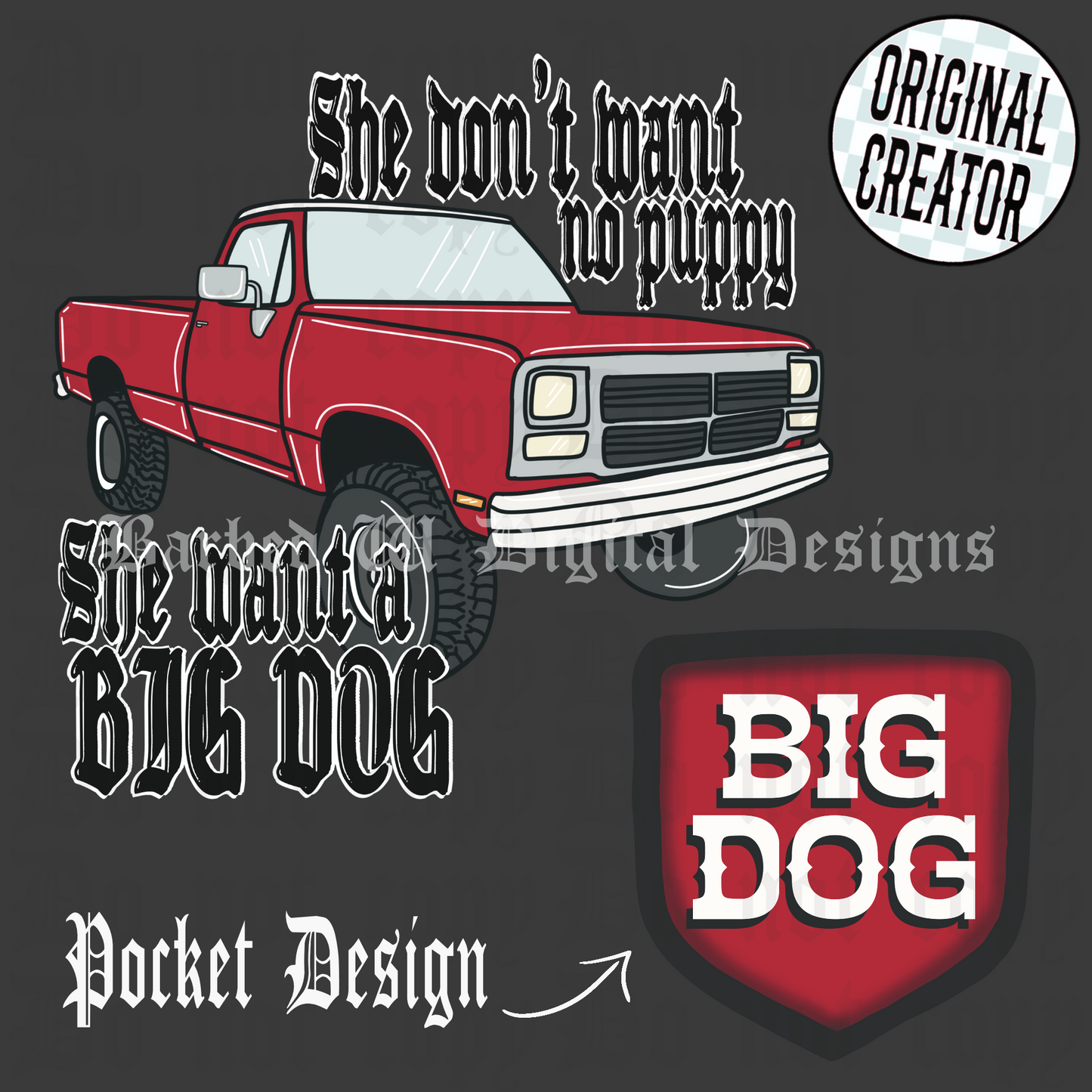 Big Dog (Red) Png
