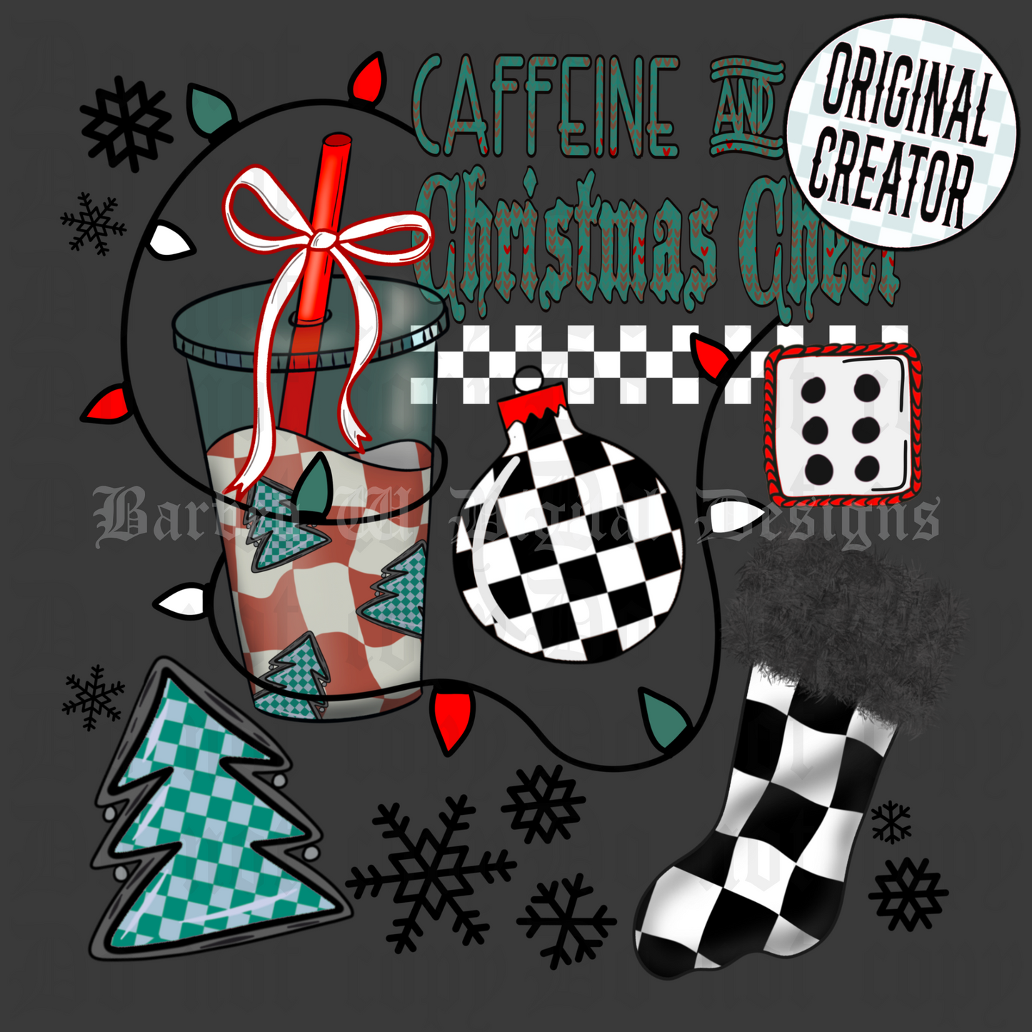 Caffeine & Christmas Cheer Png