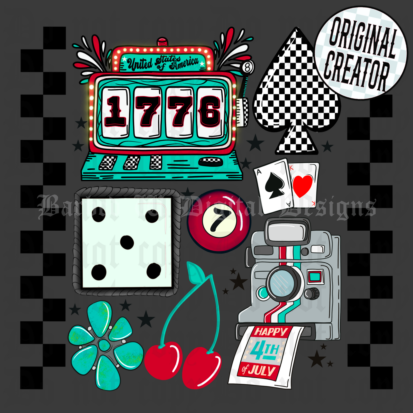 1776 Slots Collage Png