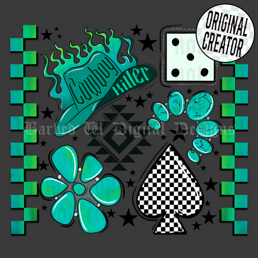 Neon Cowboy Killer Png