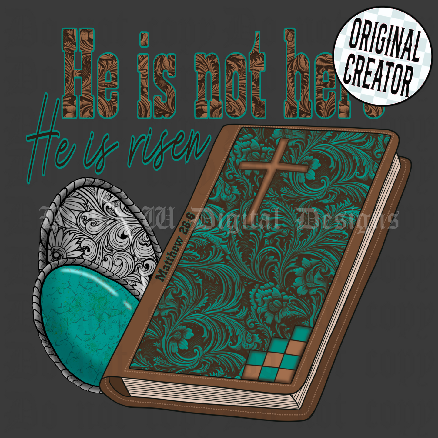 He is not here, he is risen png