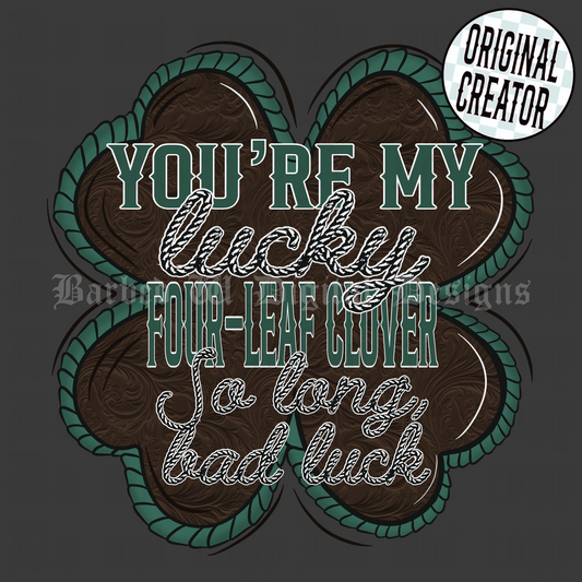Western st Patrick’s day png, shamrock png, leather png, country png, four leaf clover png, western png, punchy png, cowboy png, cowgirl png