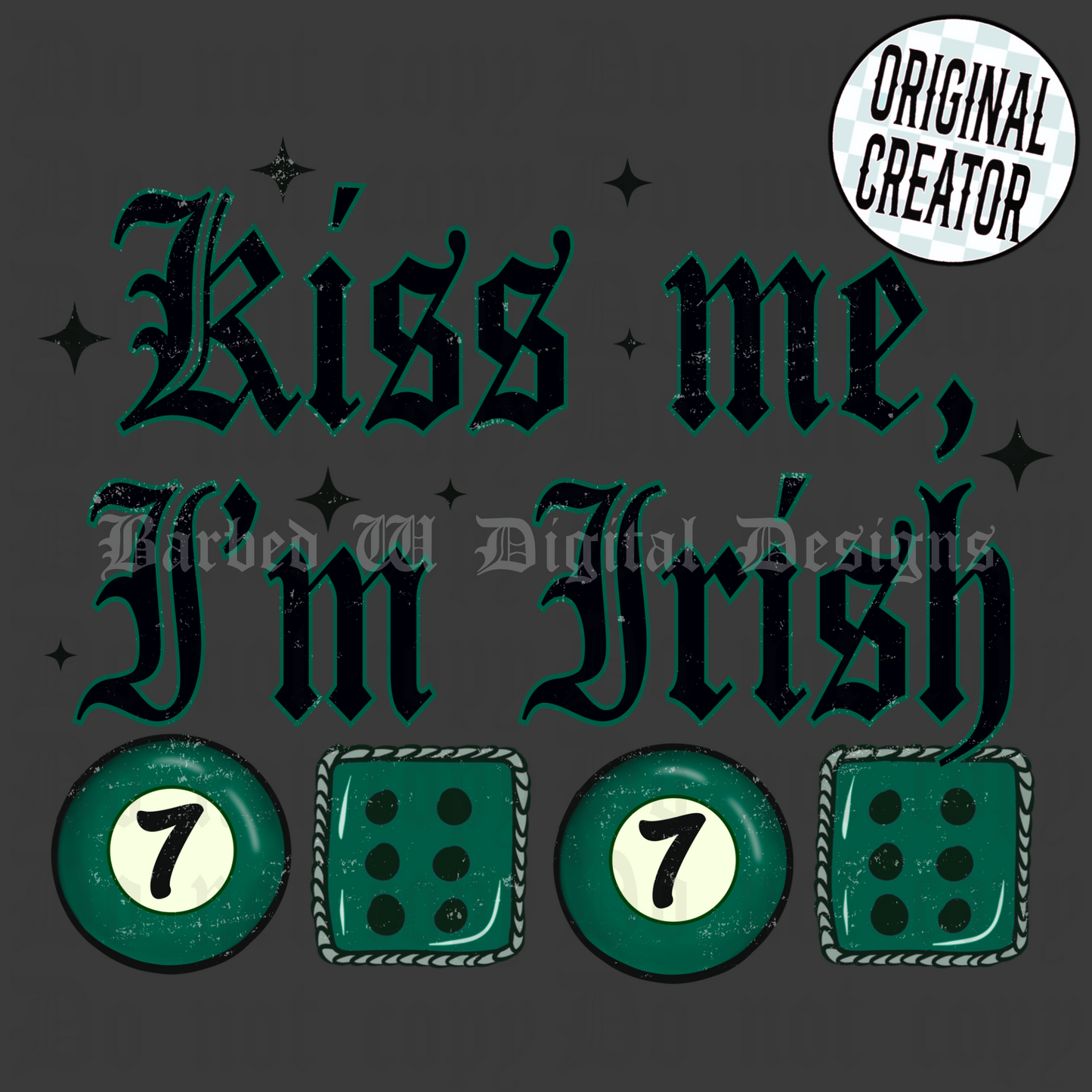 Western st Patrick’s day png, kiss me I’m Irish png, dice png, western png, yallternative png, cowgirl png, alternative png, Irish png