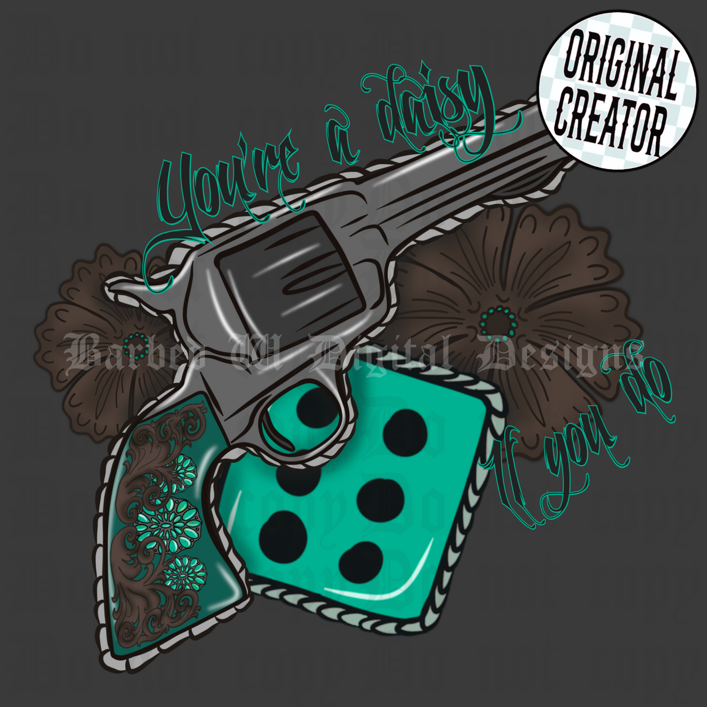 Revolver png, cowgirl png, western png, turquoise png, dice png, punchy png, leather png, yallternative png, cowboy png