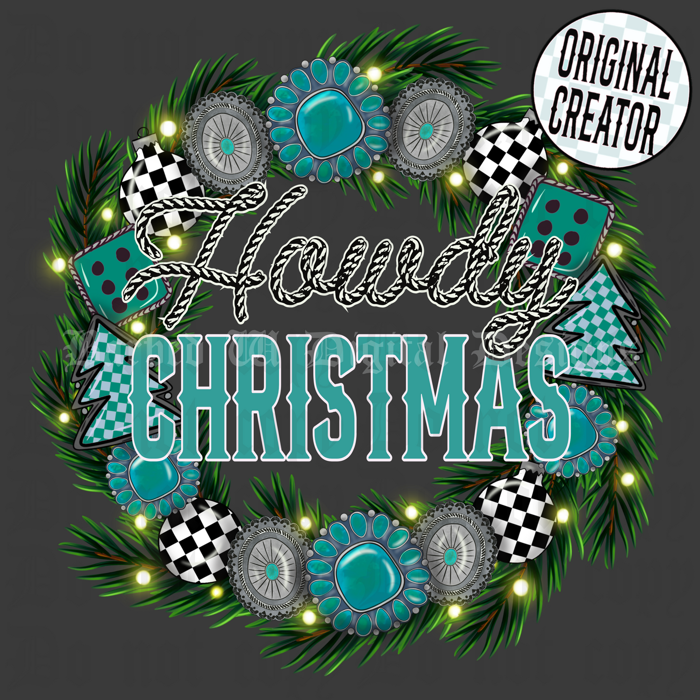 Western christmas png, Christmas png, cowgirl png, checkers png, cowgirl christmas png, turquoise png, yallternative png,