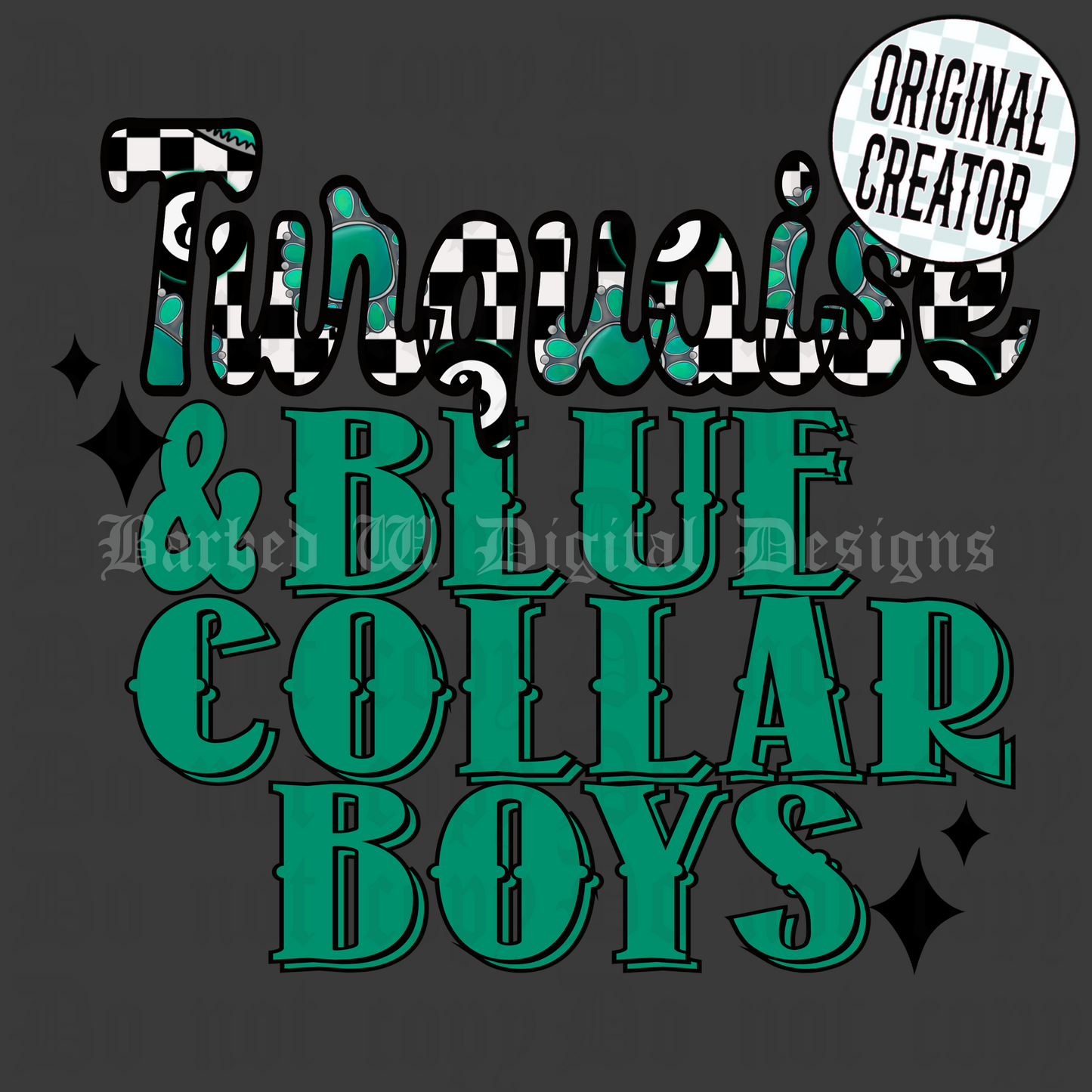 Turquoise & blue collar boys png, western png, yallternative png, cowgirl png, turquoise png, blue collar png, checkers png, trendy png