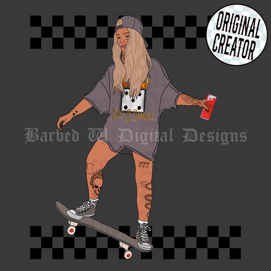 Redbull Skater Girl Semi-Exclusive Png