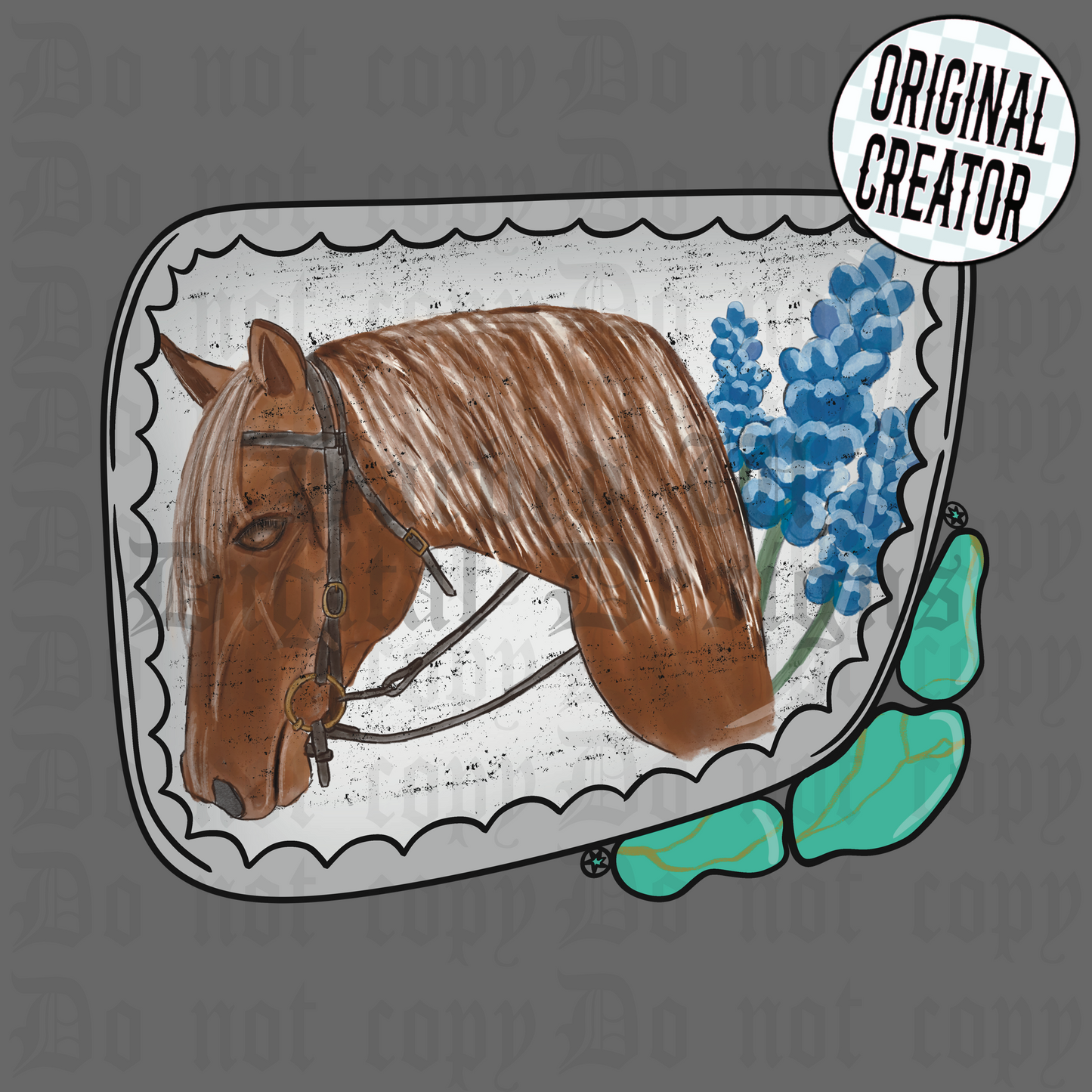 Red Horse Turquoise Png