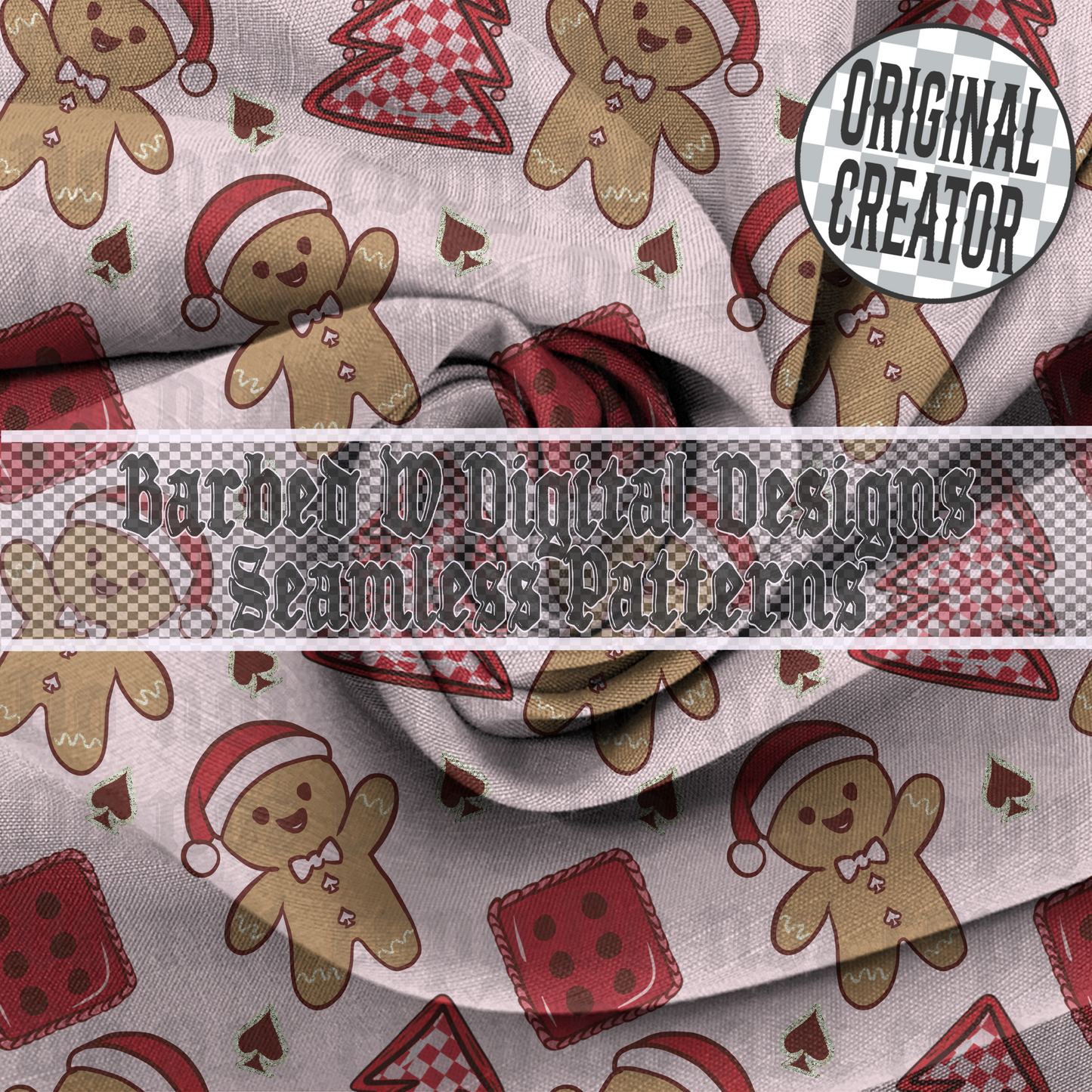 Gingerbread Christmas Seamless Pattern