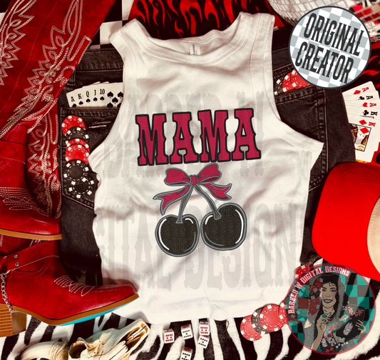 Embroidered Leopard Cherry Mama