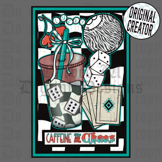 Caffeine & Chaos Tarot Card