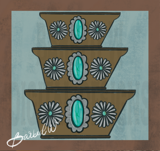 Western Painted Pyrex