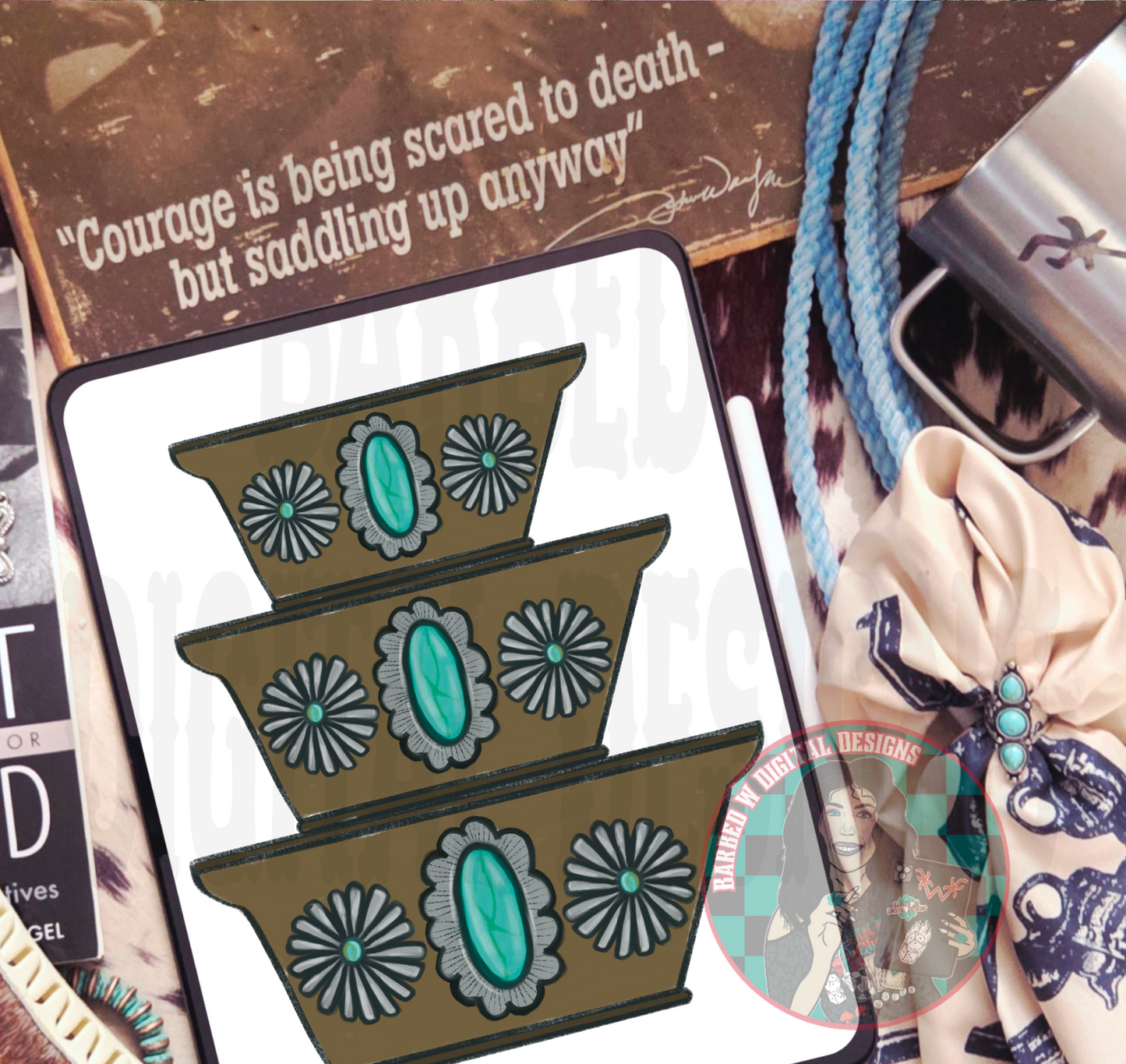 Western Painted Pyrex