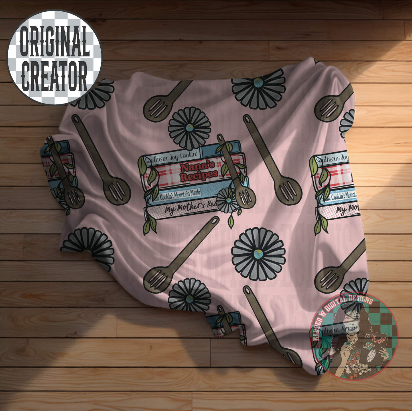 Vintage Cookbook Seamless Pattern