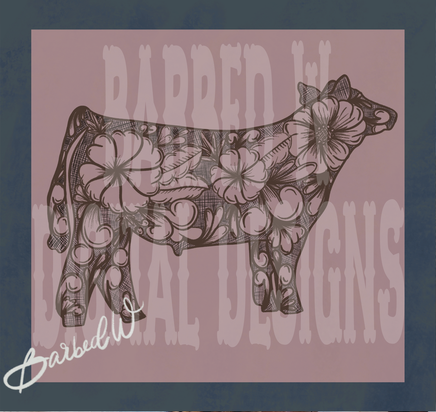 Tooled Leather Show Steer