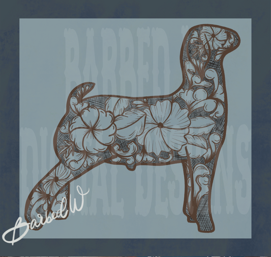 Tooled Leather Show Goat