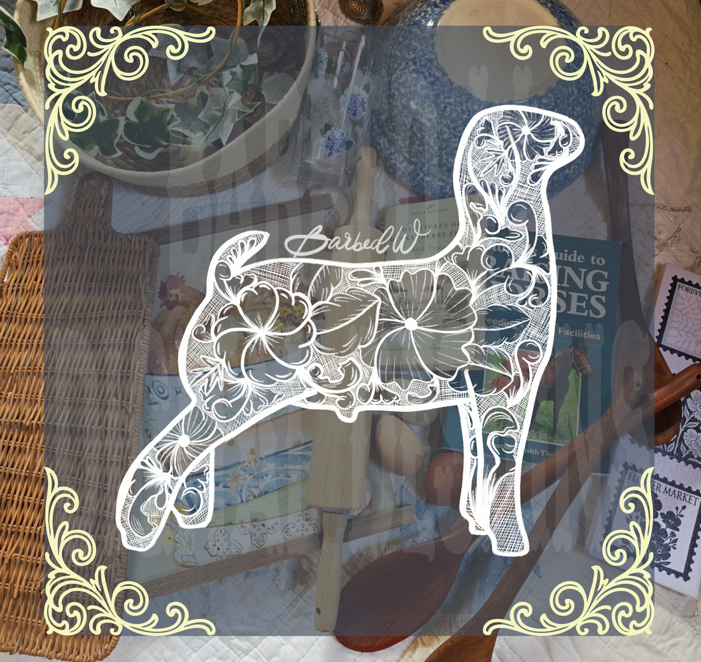 Tooled Leather Show Goat