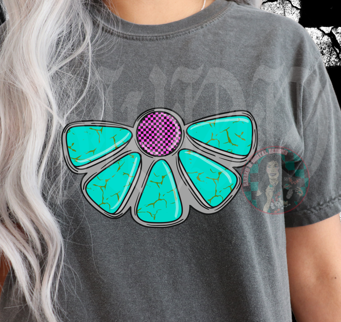 Pink Checkered Turquoise