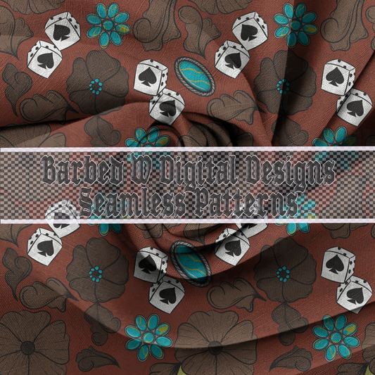 Brown Tooled Leather Pattern