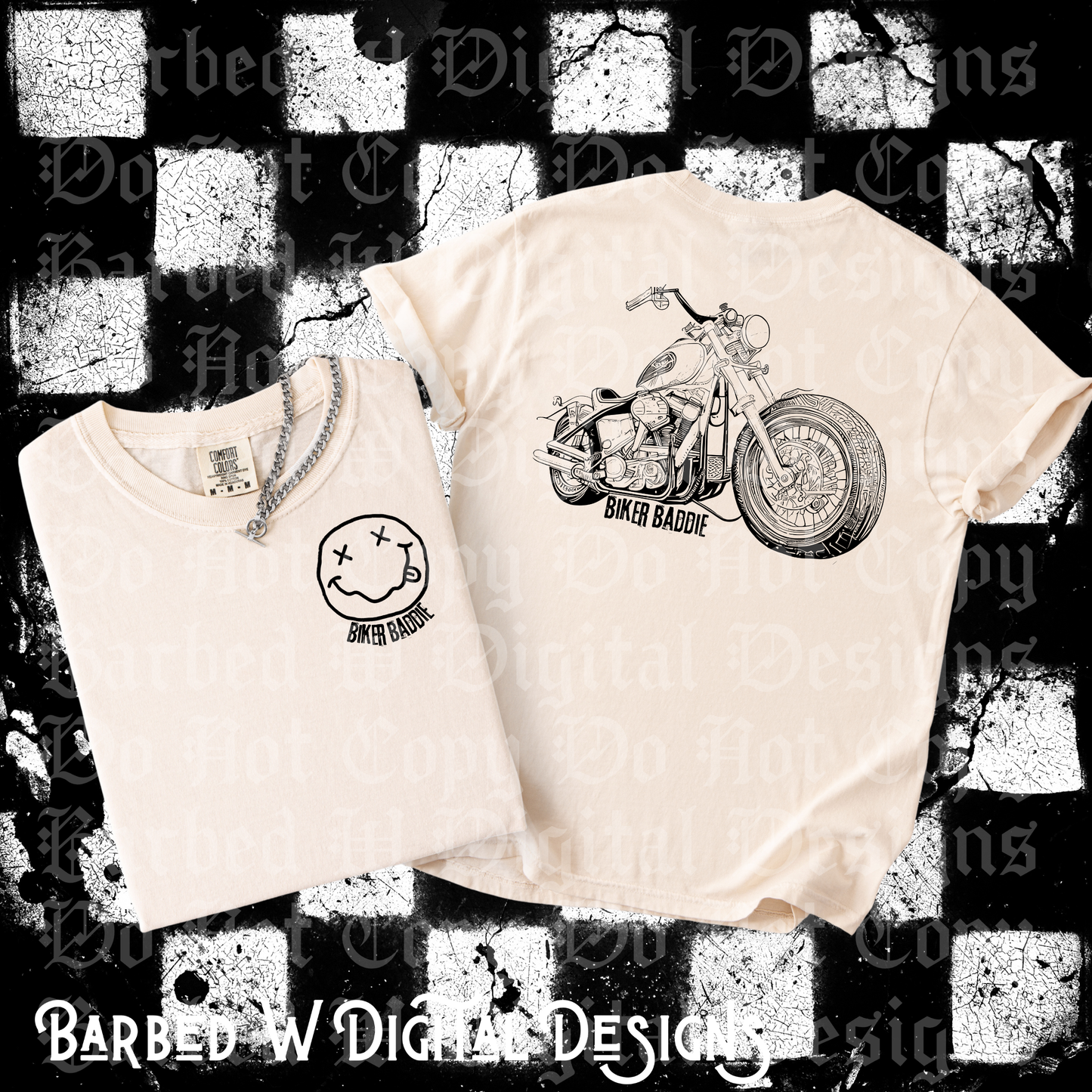 Biker Baddie (Front & Back Designs)
