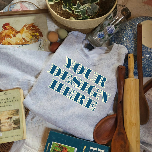 Gildan 50/50 Ash Sweatshirt Mockup