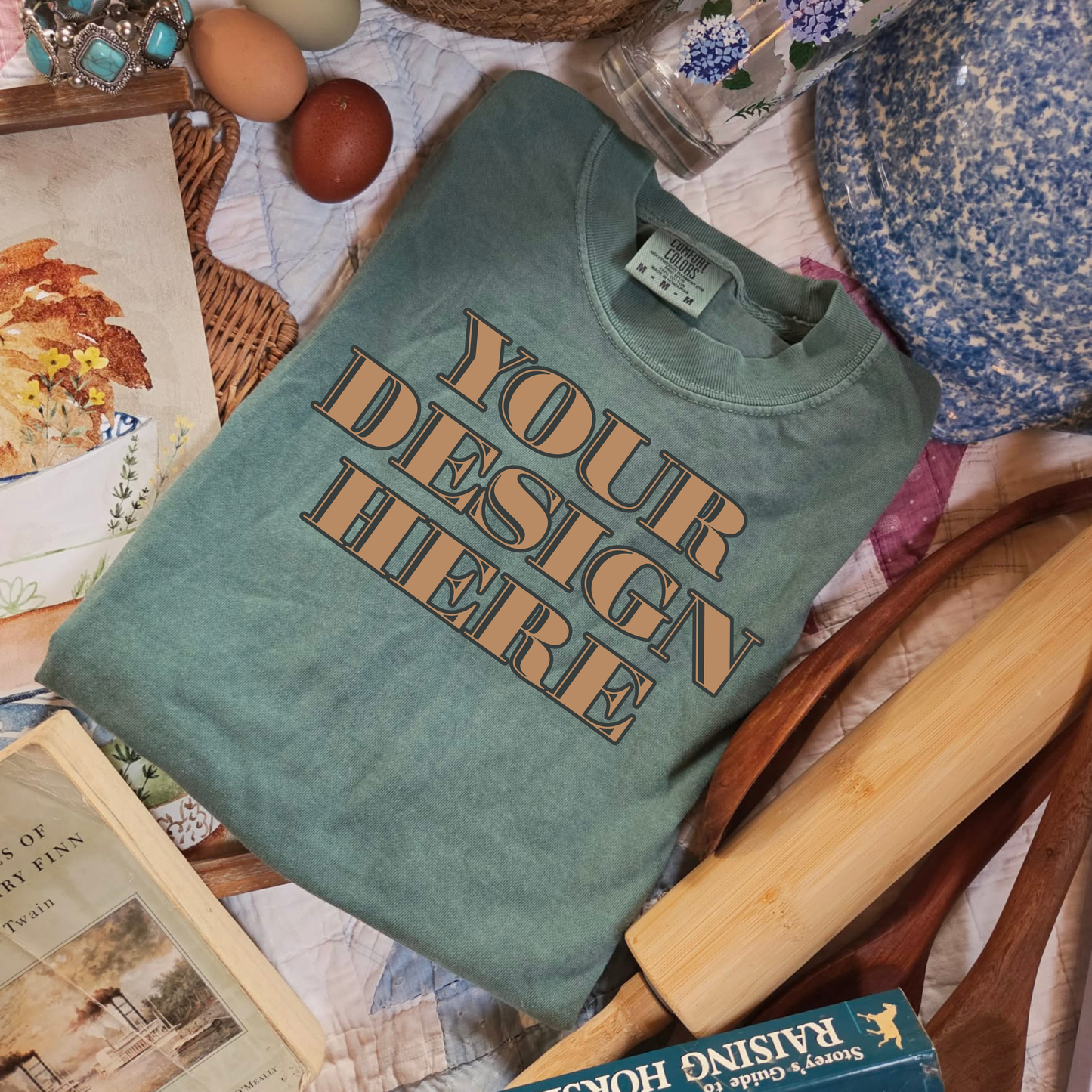 Comfort Colors Flatlay Mockup