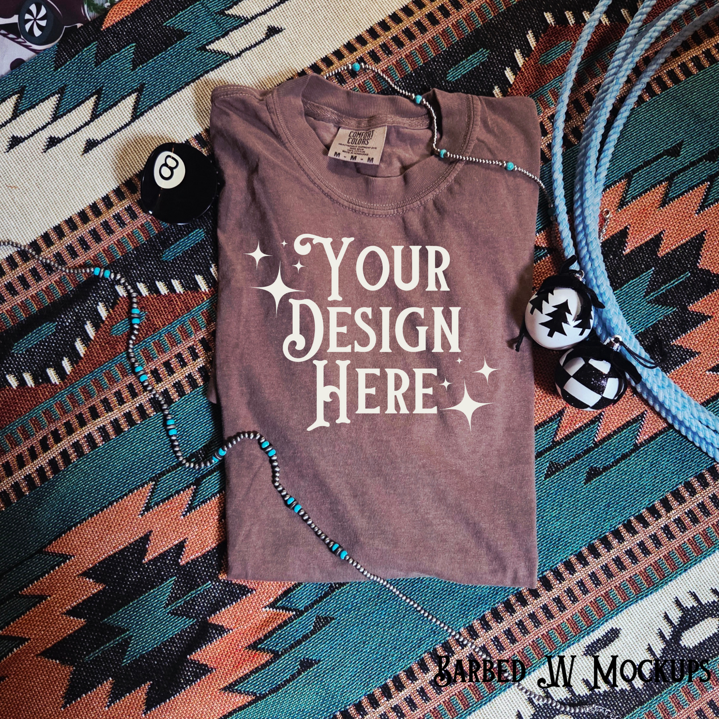 Western Christmas Comfort Colors Mockup