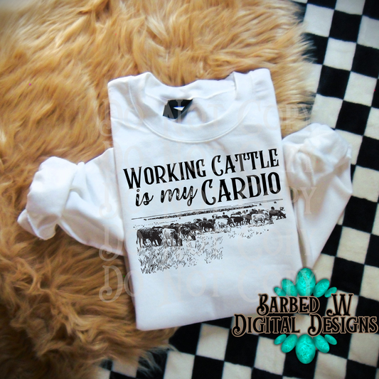 Working Cattle Is My Cardio Png