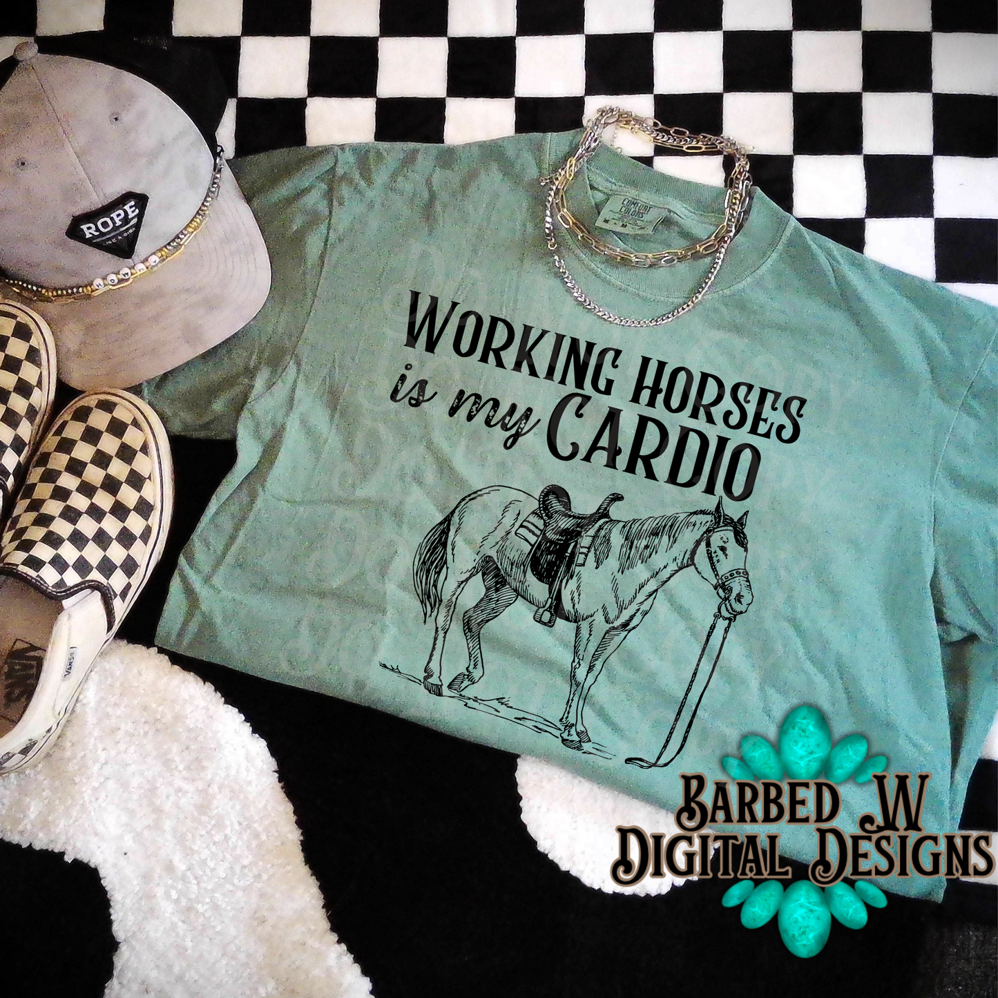 Working Horses Is My Cardio Png
