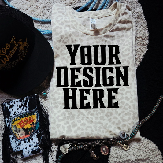 Live and Tell Leopard T-Shirt Mockup