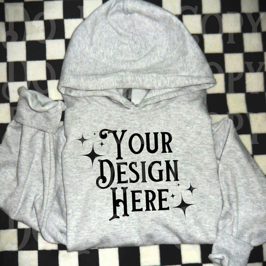 Hoodie Mockup, Flatlay Mockup, Yallternative Mockup, Gildan 50/50 hoodie mockup, gray hoodie mock, gildan mockup, Western grunge aesthetic