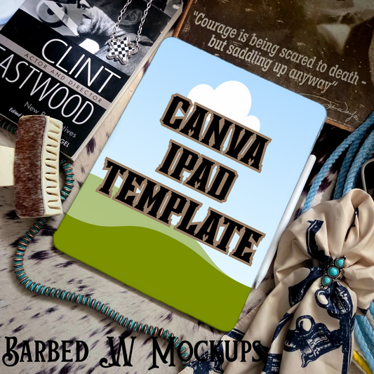 iPad Canva Frame Mockup Template