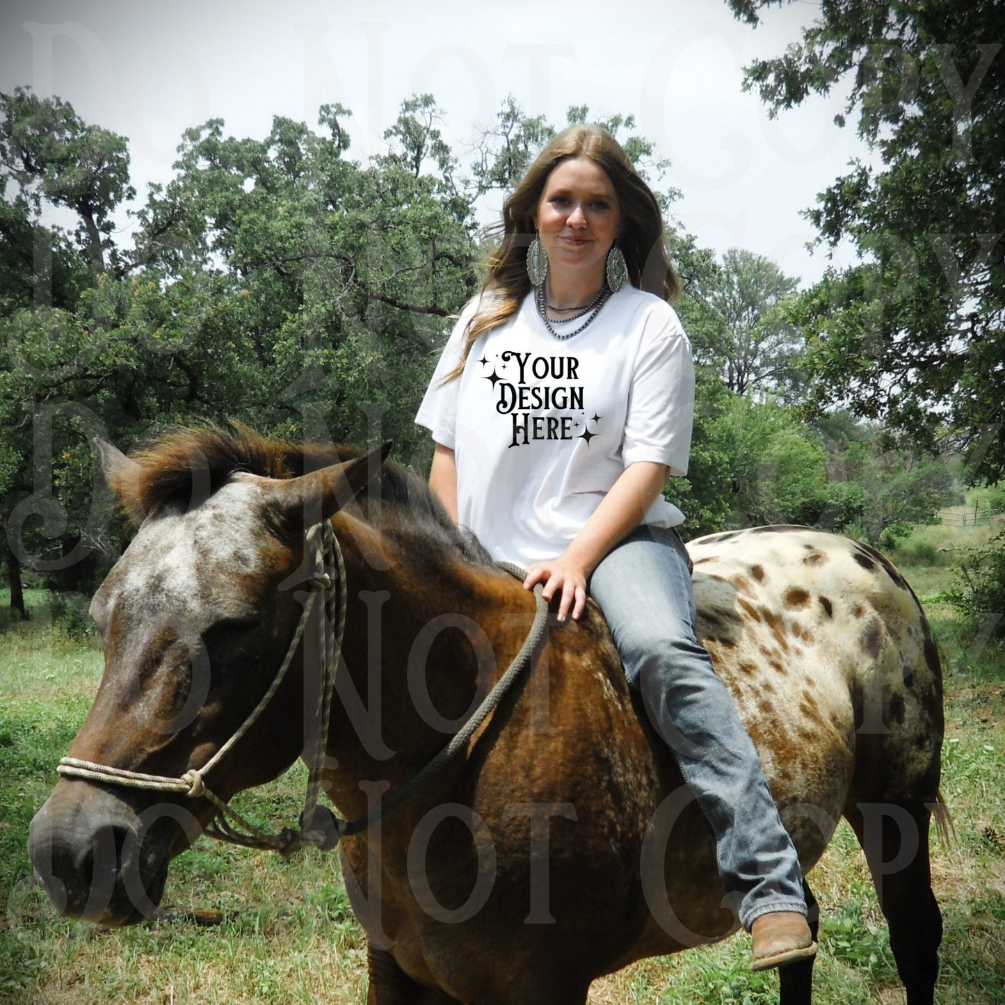 Western T-shirt Mockup, Cowgirl Mockup, Horses, neutral tshirt mock, white tshirt mockup, Western aesthetic mock, cowgirl lifestyle