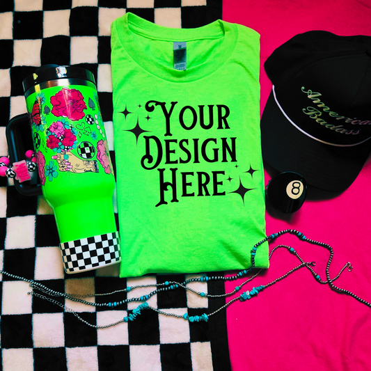 Gildan 5000 Lime Green Mockup
