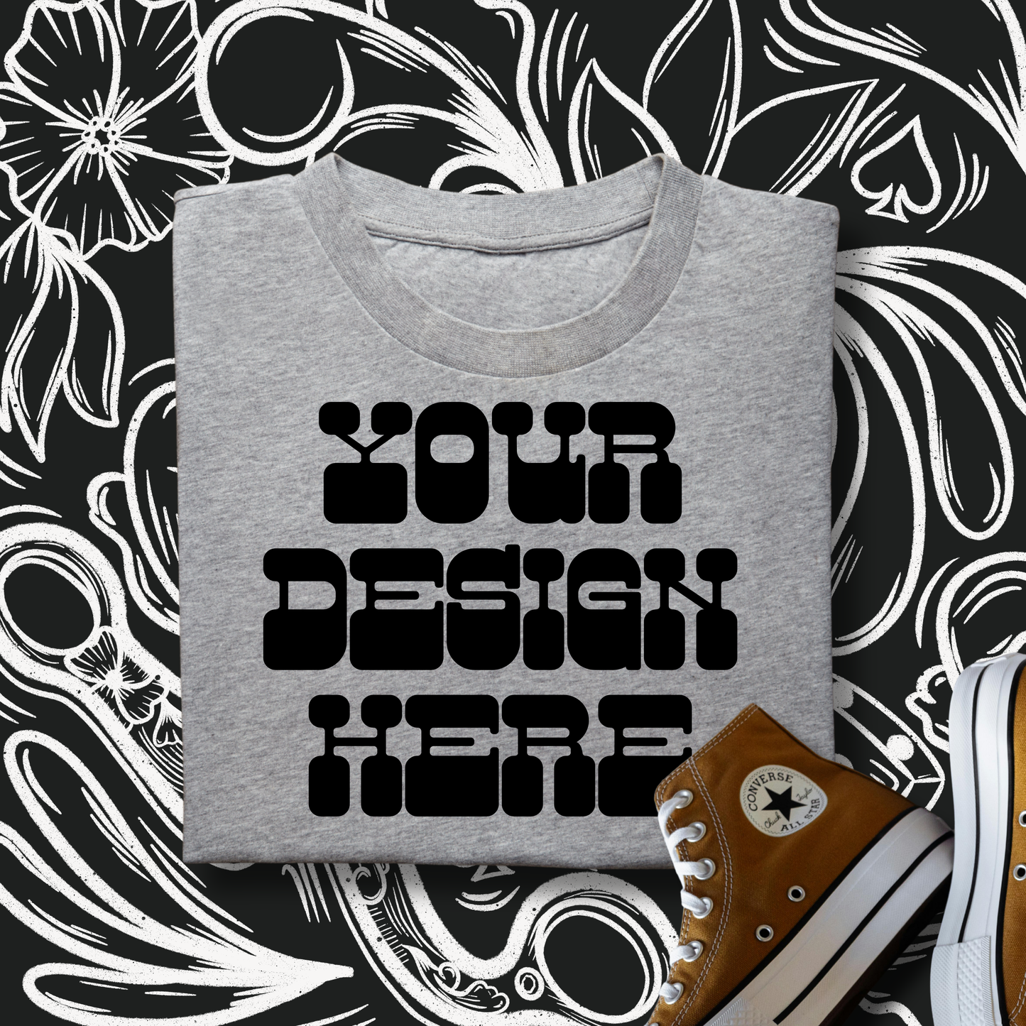 Grey T-shirt Mockup