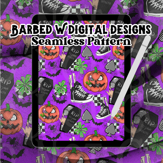 R.I.P. To Your Opinions Seamless Pattern