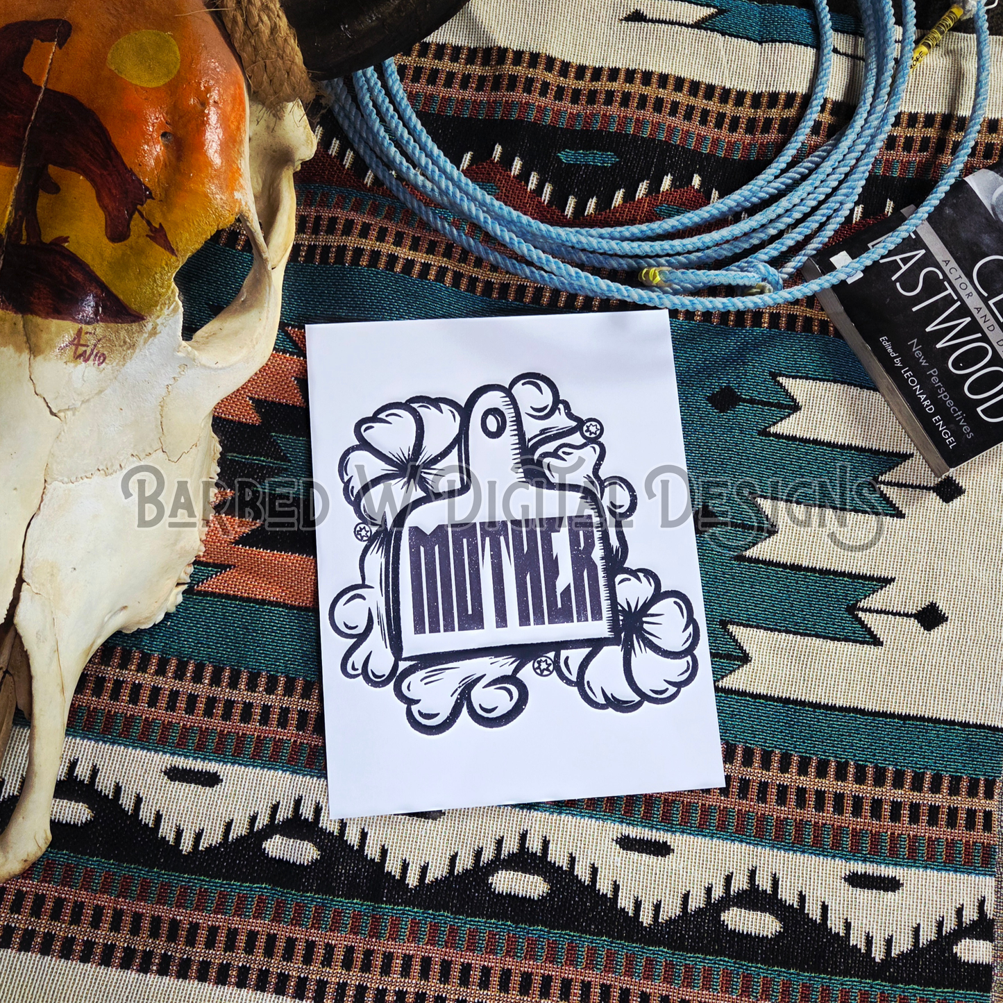 Mother Cattle Tag Print